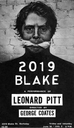 performances4 2019 poster. Photo Charles Burress - 1977